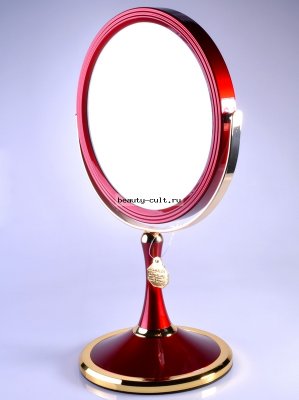 Зеркало* B7&quot;207 RUBY/G Red&amp;Gold настольное 2-стор. 7-кр.ув.18 см.