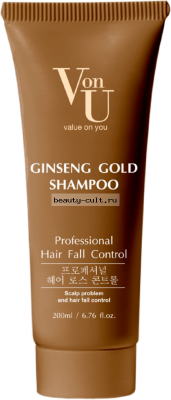 Шампунь для волос с экстрактом золотого женьшеня Ginseng Gold Shampoo 200 мл