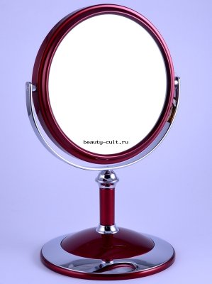 Зеркало* B6&quot;8021 RUBY/C Red настольное 2-стор. 5-кр.ув.15 см.