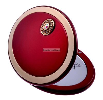 Зеркало* T 661 m RUBY/G Red&amp;Gold компакт. 3-кр.ув. с крист.